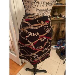 EP Pro Women’s Golf Black Horse-bit Chain Equestrian Pattern Print Skort